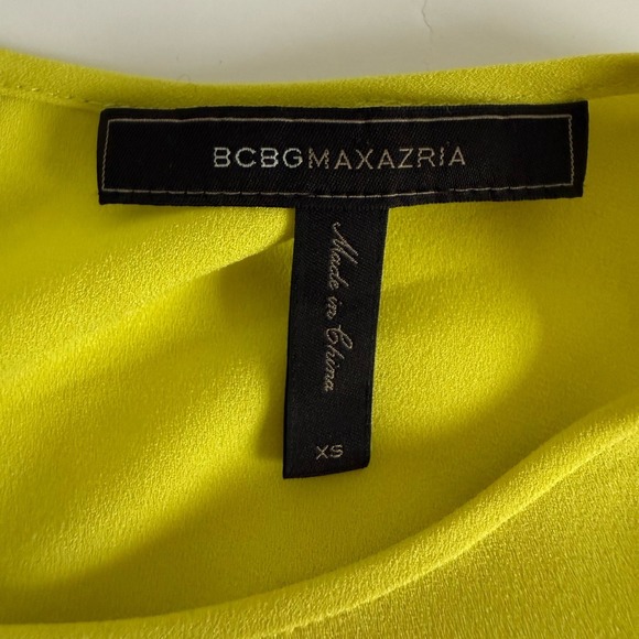 BCBGMAXAZRIA Cally Dress Women's XS Neon ColorBlock Chic Modern Contemporary - Picture 6 of 9